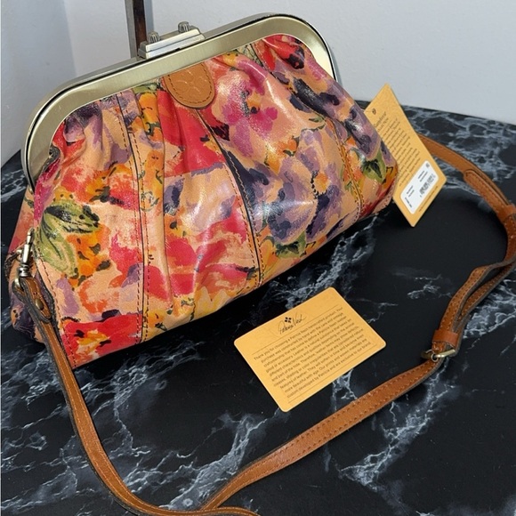 PATRICIA NASH Verbania Frame Leather Crossbody Rainforest Floral AUTHENTIC NWT - Picture 2 of 11